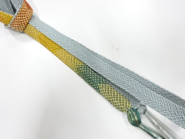 未使用品　正絹　手組帯締め